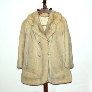Vintage preowned blond fur jacket/coat  No size tag